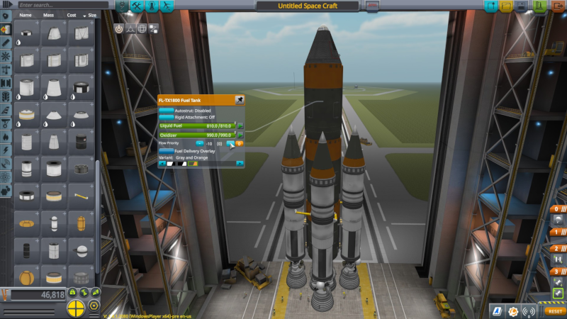 screen from kerbal space program simulator
