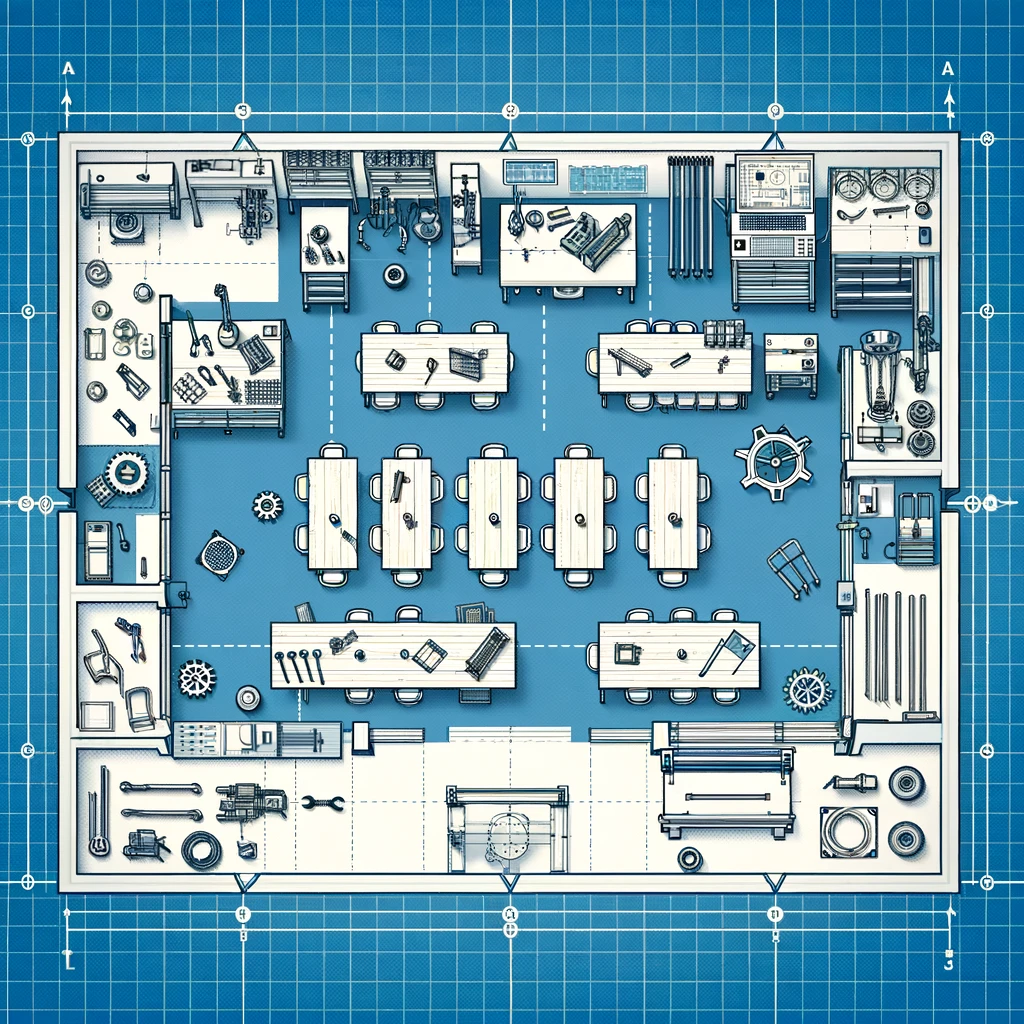 floorplan of a maker lab